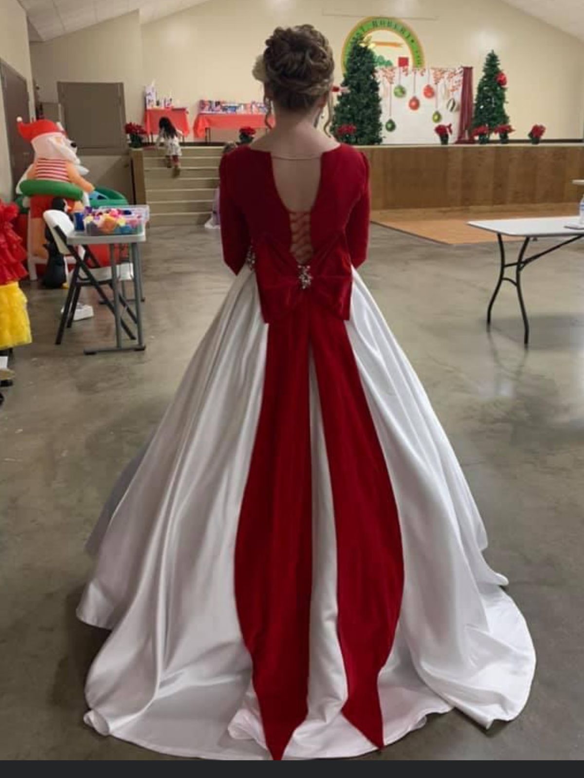 Girls Size 14 Red Ball Gown on Queenly