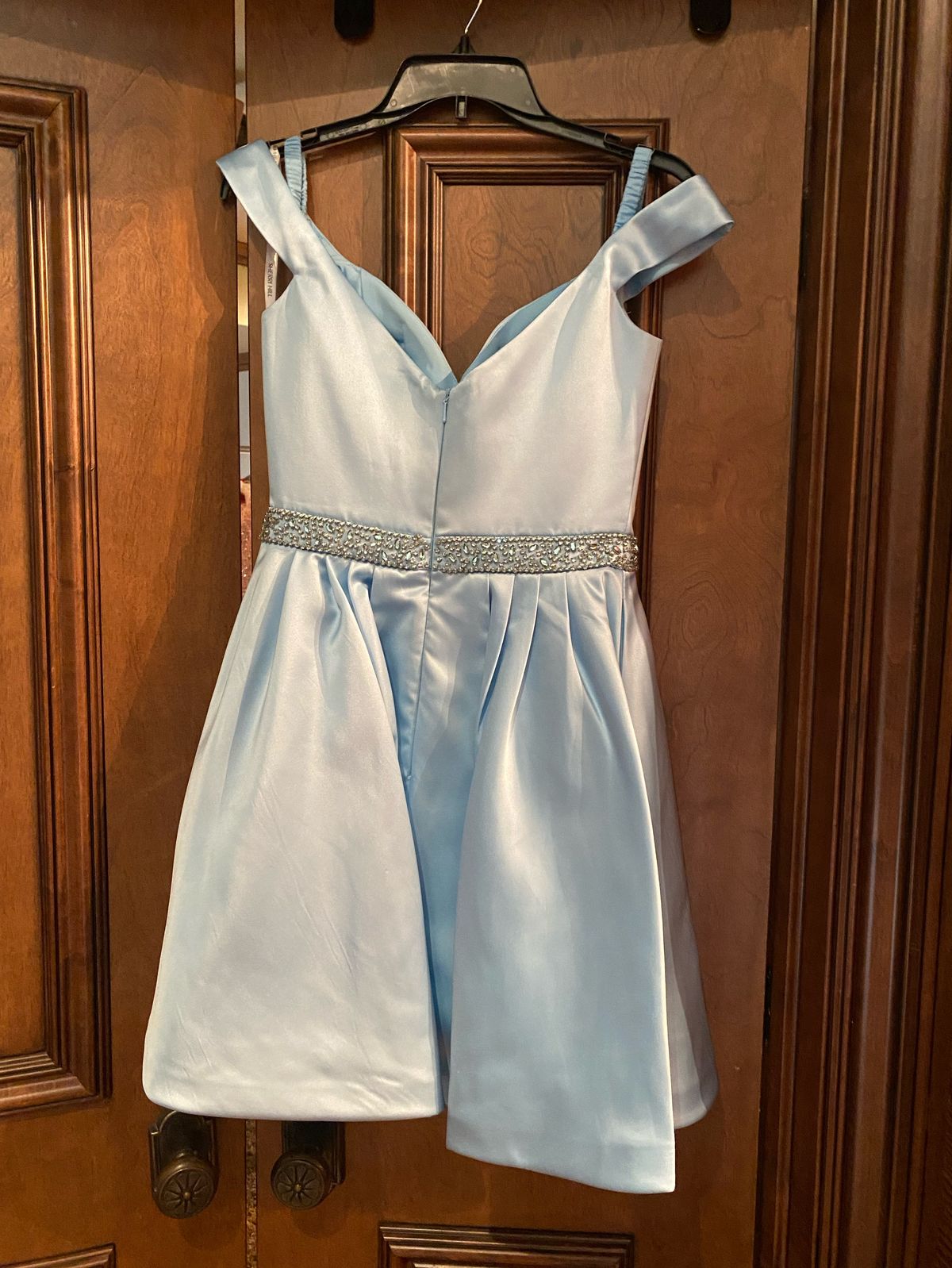 Sherri Hill Size 4 Prom Blue Cocktail Dress on Queenly