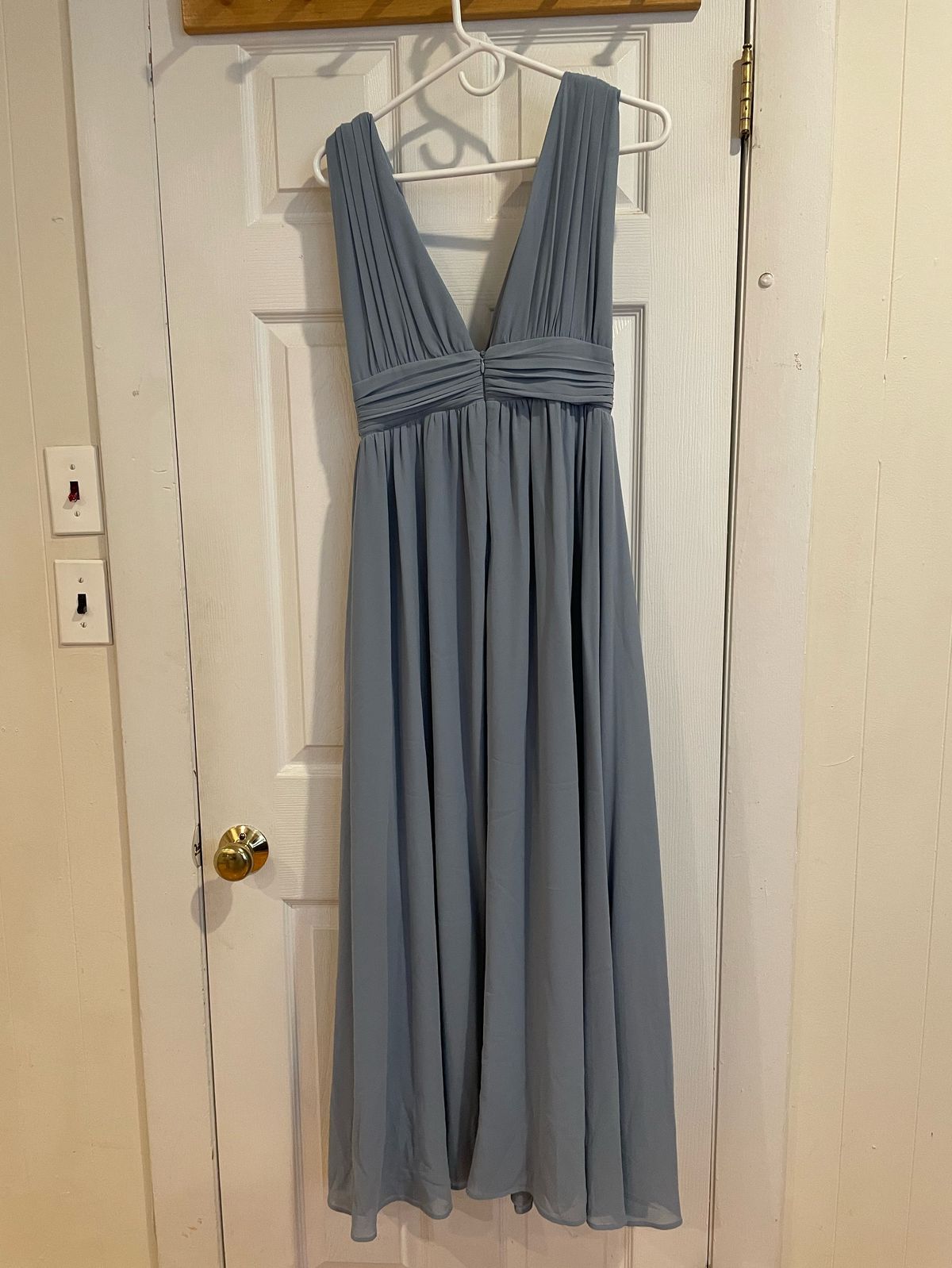 Lulus Size 2 Bridesmaid Light Blue Floor Length Maxi on Queenly