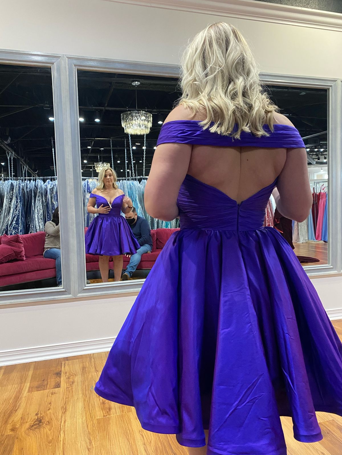 Sherri hill couture Size 8 Purple Cocktail Dress on Queenly