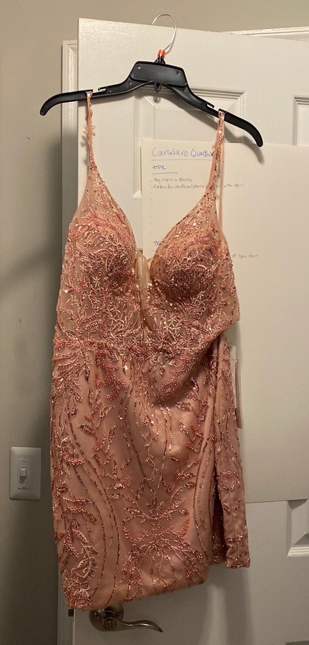 Size 14 Prom Pink Cocktail Dress on Queenly