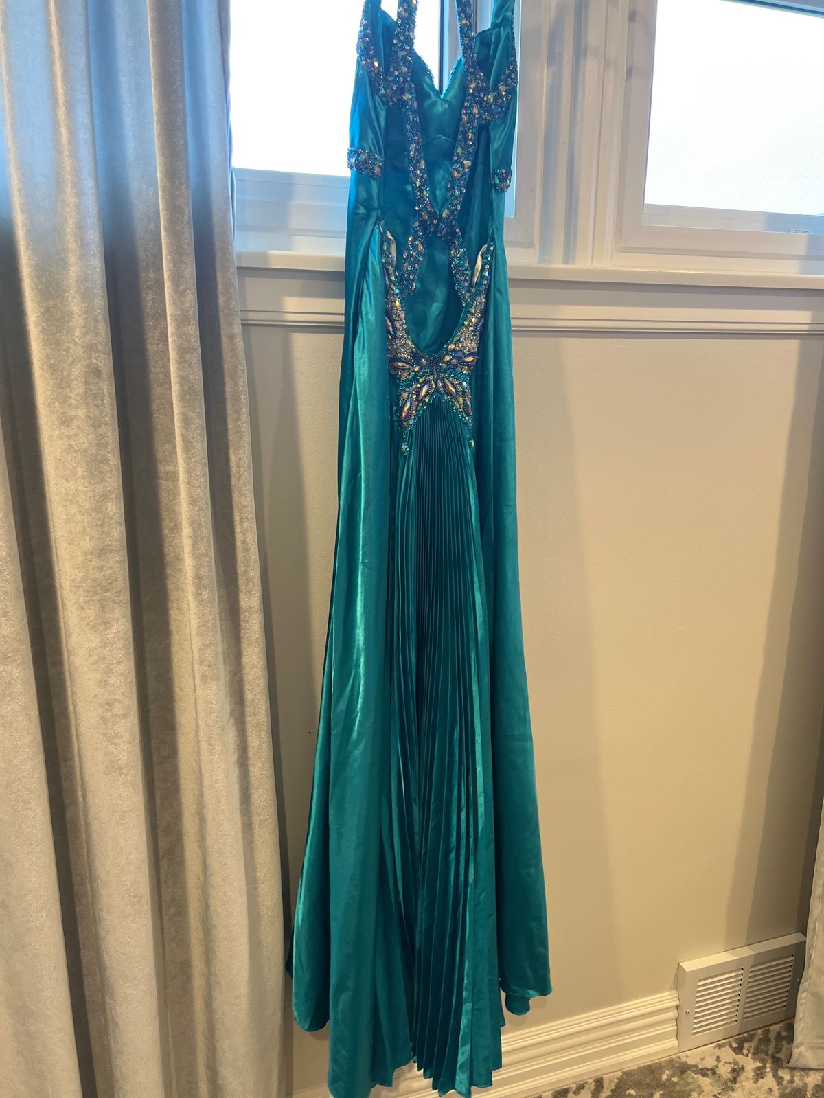 Jasz Couture Size 4 Wedding Guest Blue Floor Length Maxi on Queenly