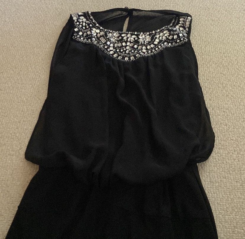 Bisou Bisou Size 4 Homecoming Black Cocktail Dress on Queenly