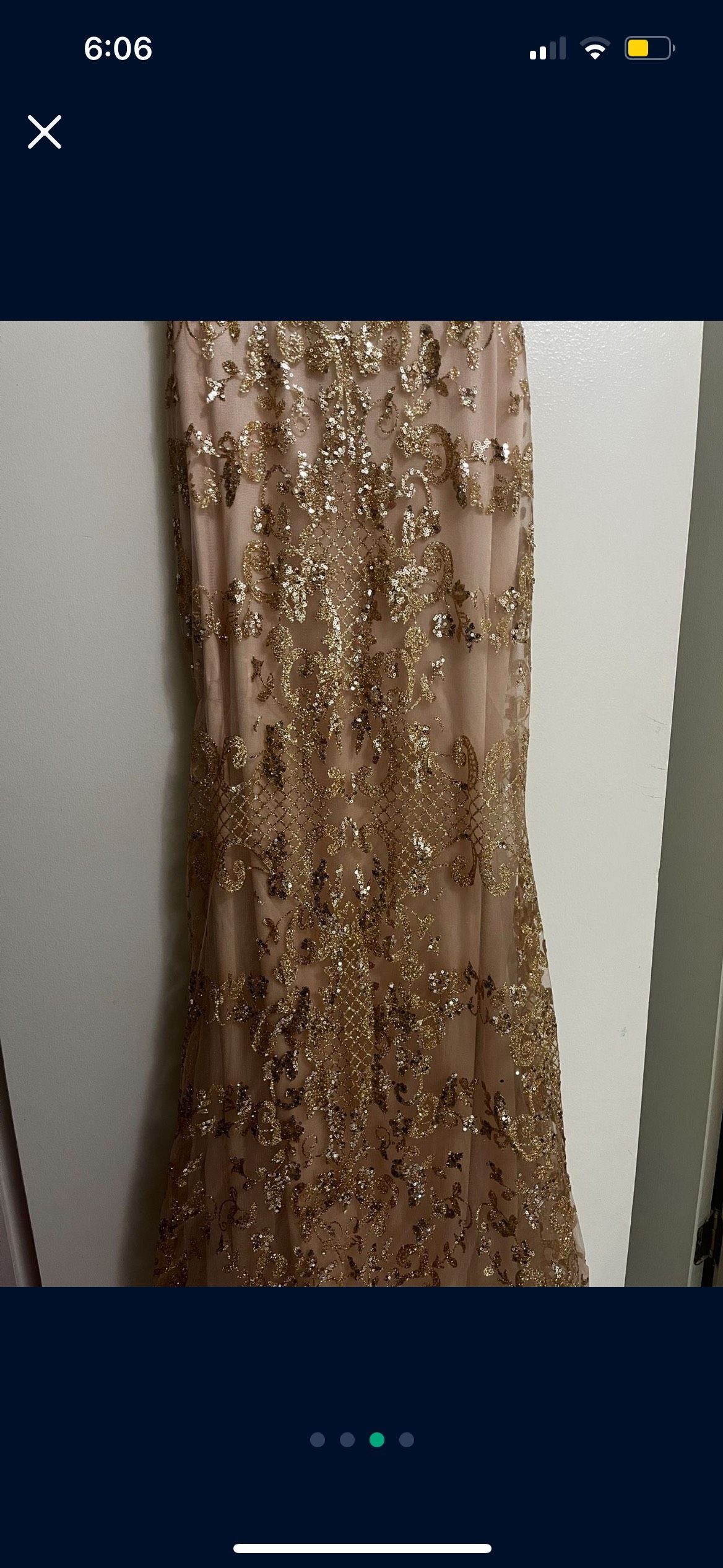Size 8 Prom Gold Mermaid Dress on Queenly
