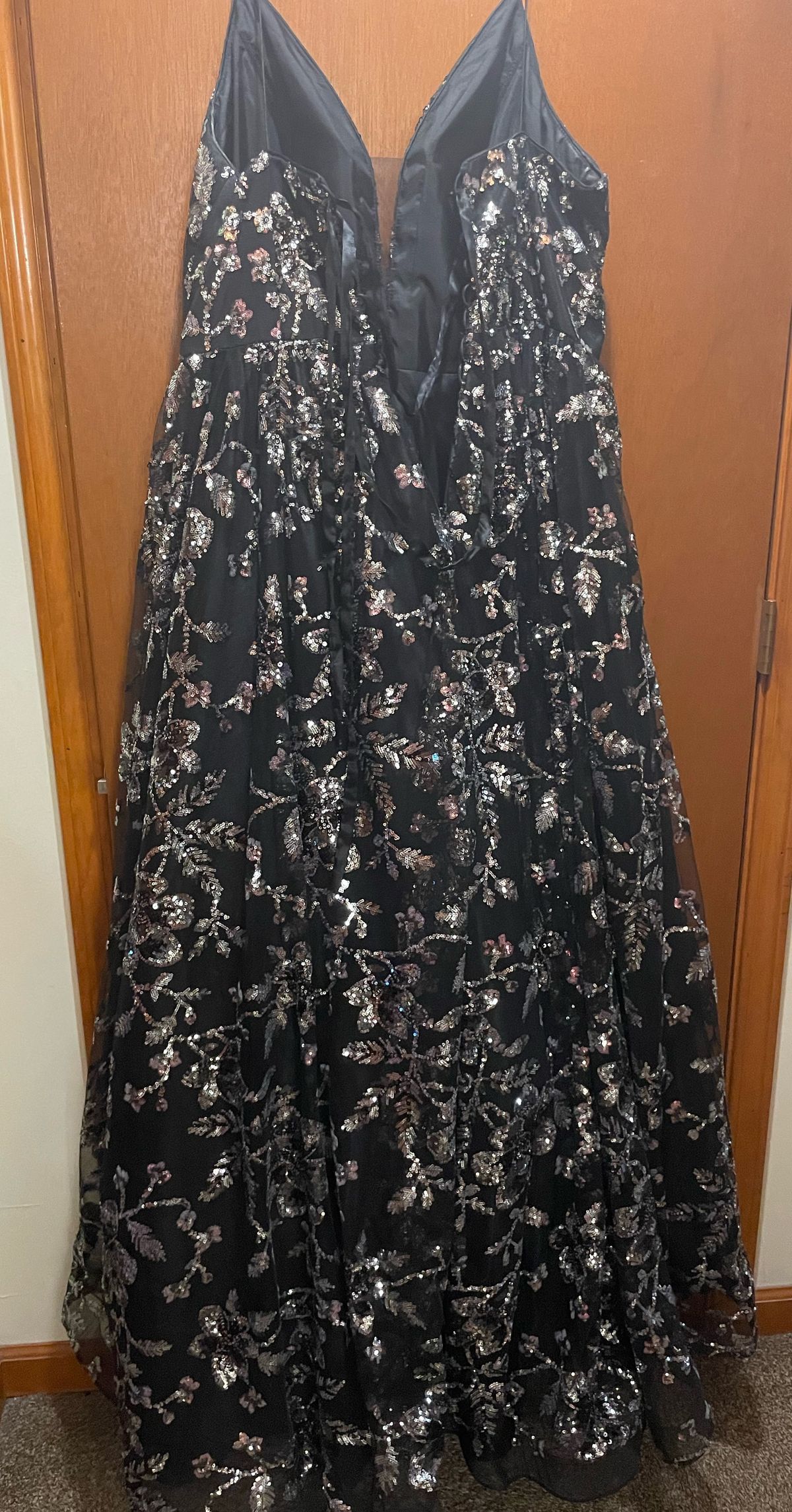 Cinderella Divine Plus Size 22 Prom Black Ball Gown on Queenly