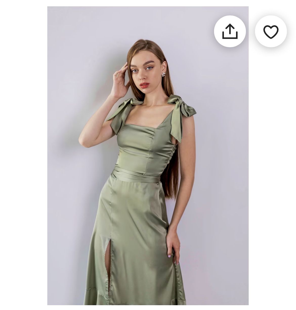 Size 6 Satin Green A-line Dress on Queenly