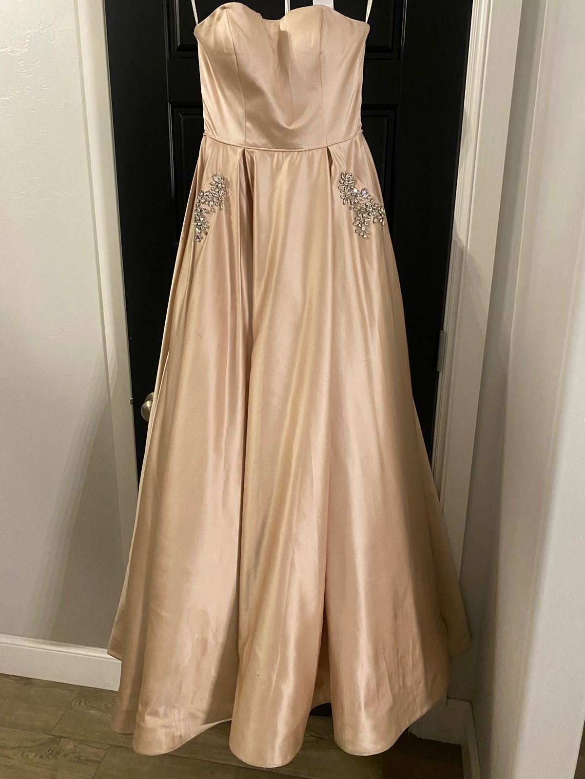 Sherri Hill Size 6 Bridesmaid Nude Ball Gown on Queenly