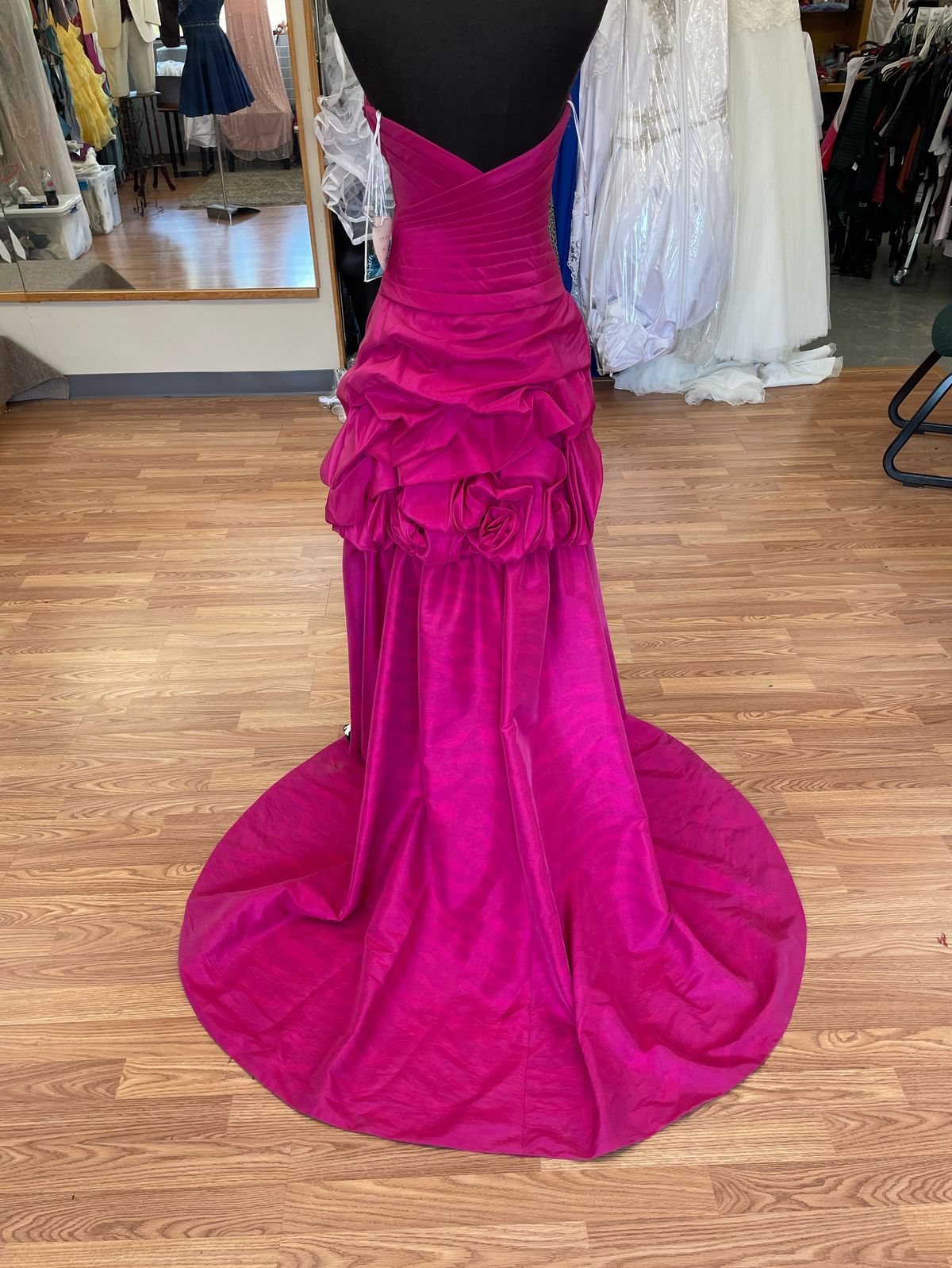 Alyce Design Size 6 Prom Hot Pink Dress With Train on Queenly