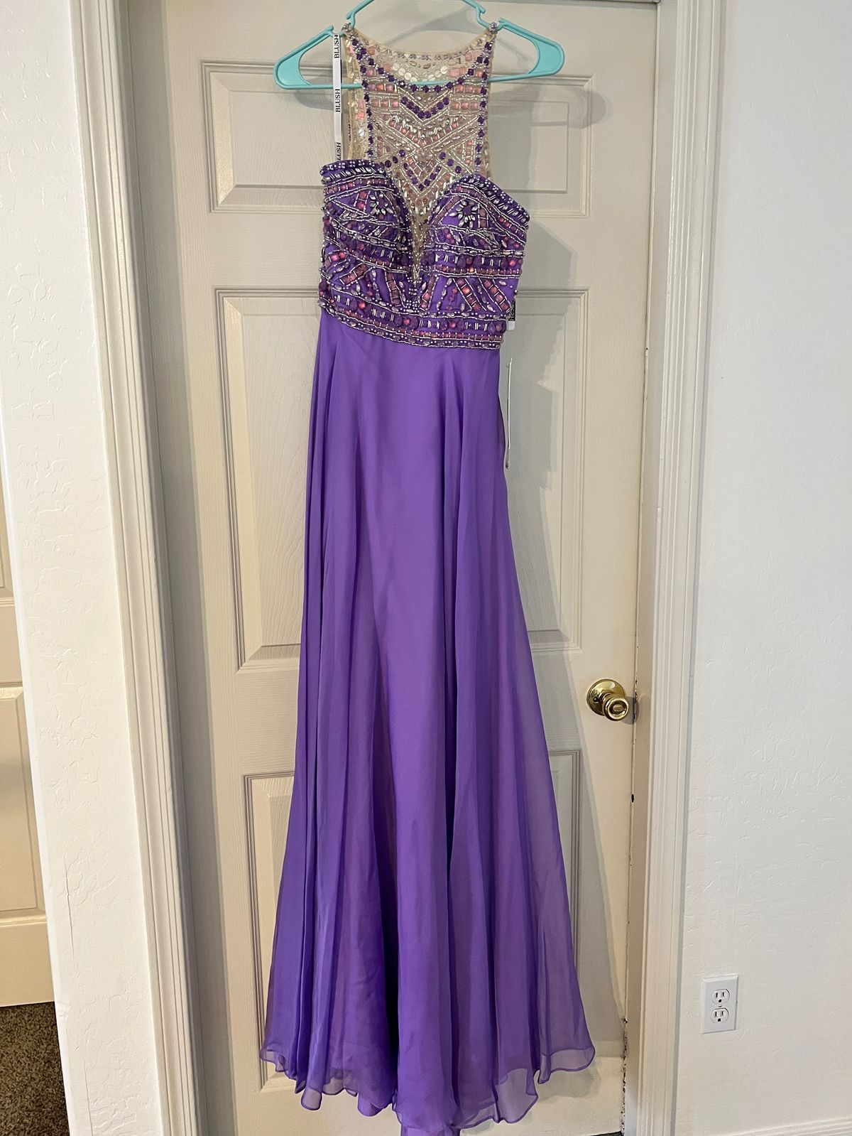 Blush Prom Size 6 Purple Floor Length Maxi on Queenly