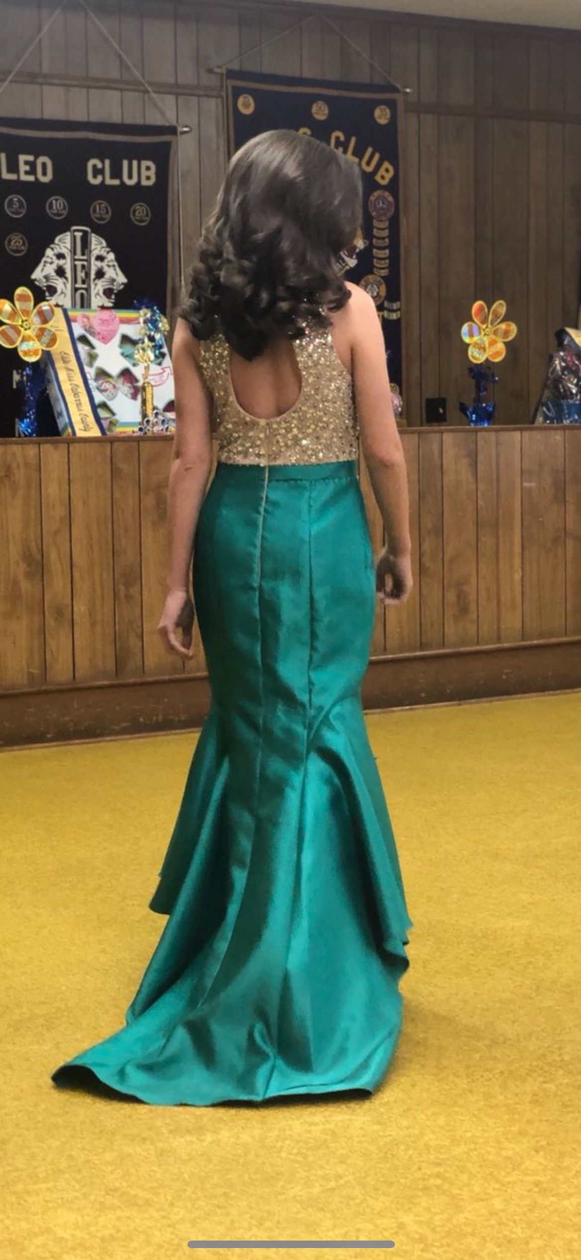 Size 2 Pageant Emerald Green Mermaid Dress