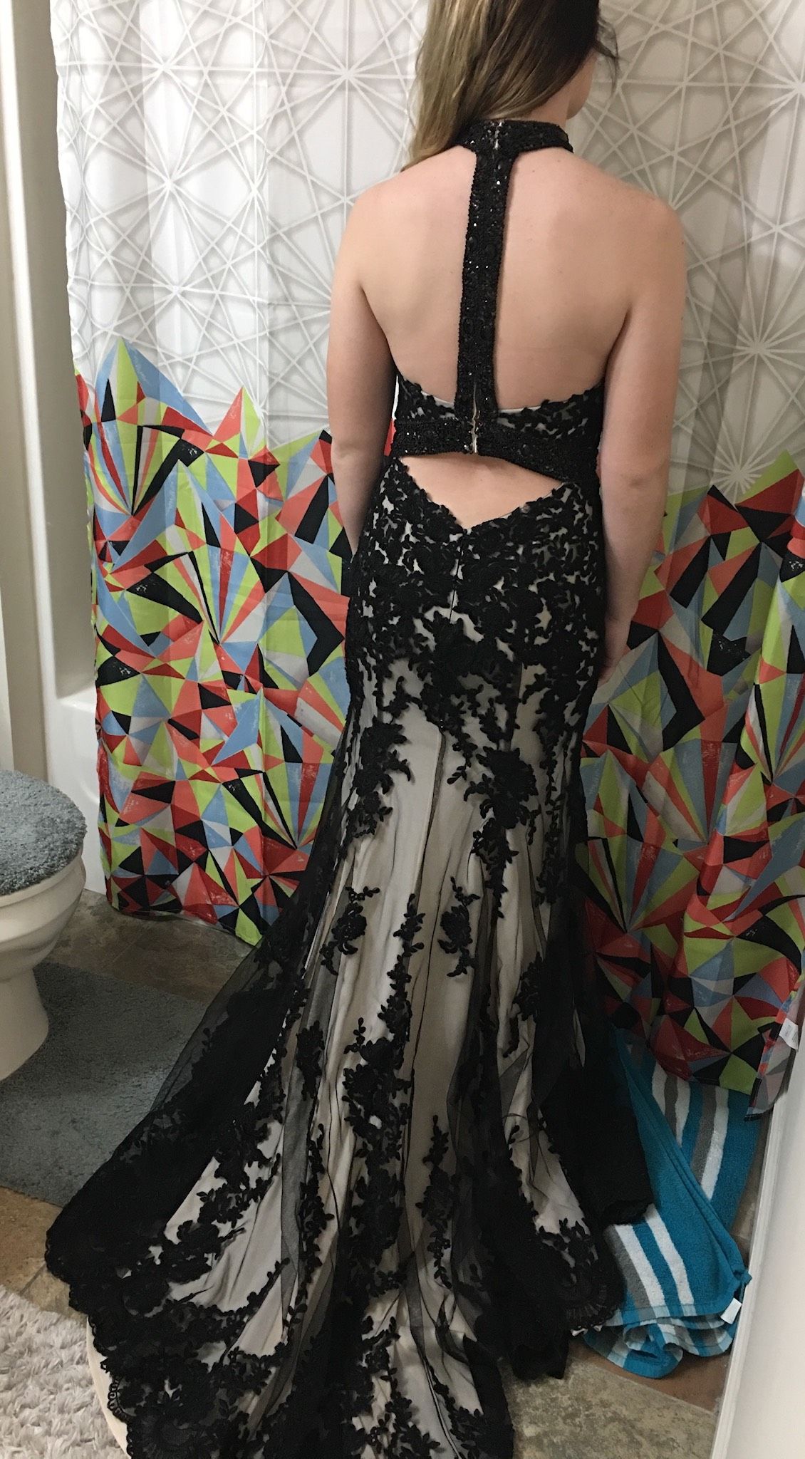 Size 10 Prom Black Mermaid Dress on Queenly