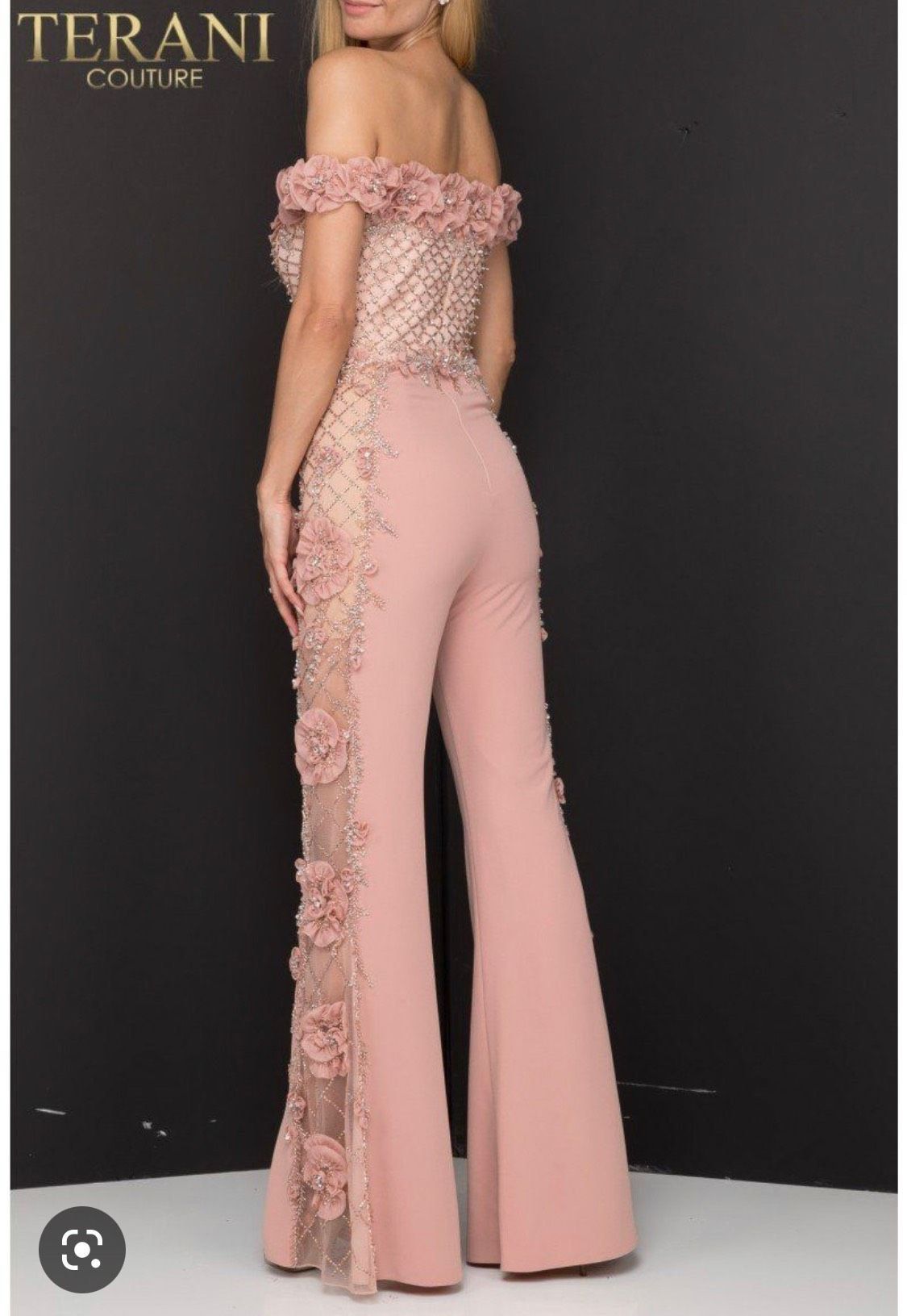 Terani Couture Size 4 Floral Pink Formal Jumpsuit on Queenly