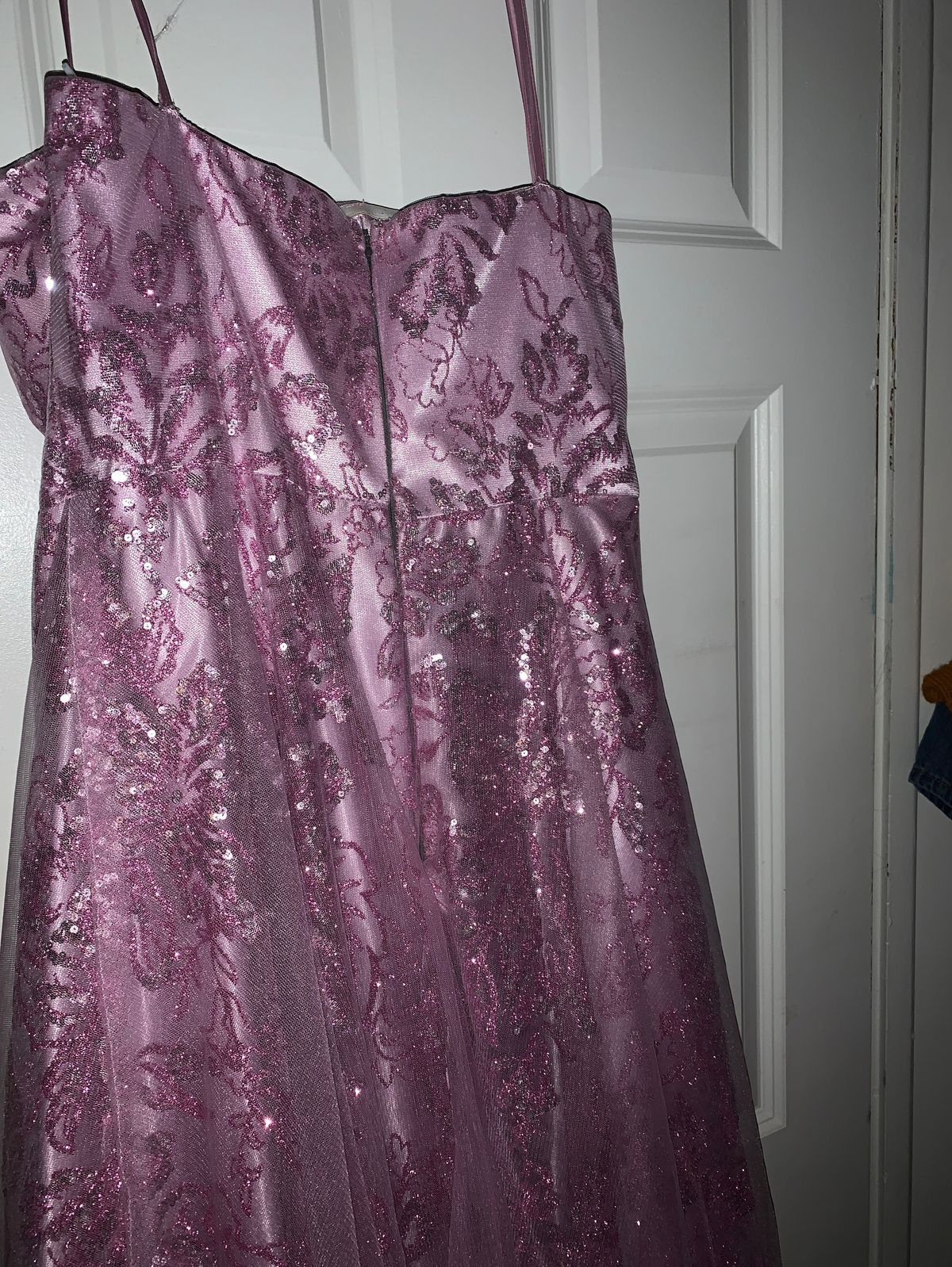 Size 14 Prom Purple A-line Dress on Queenly