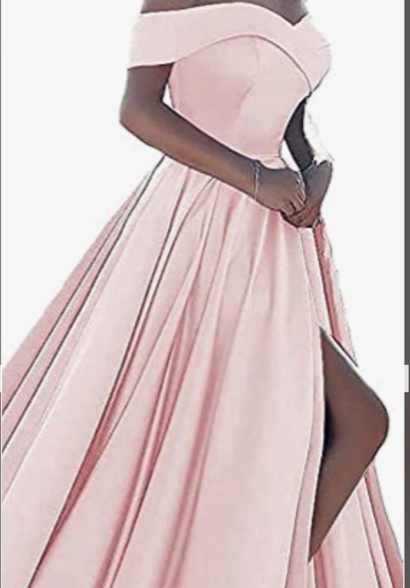 Shindress Plus Size 22 Prom Off The Shoulder Lace Light Pink Dress With Train on Queenly