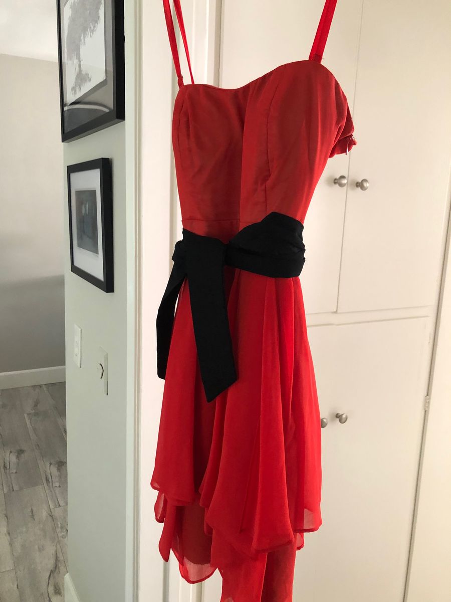 Ark & Co Size 8 Prom Strapless Orange Cocktail Dress on Queenly