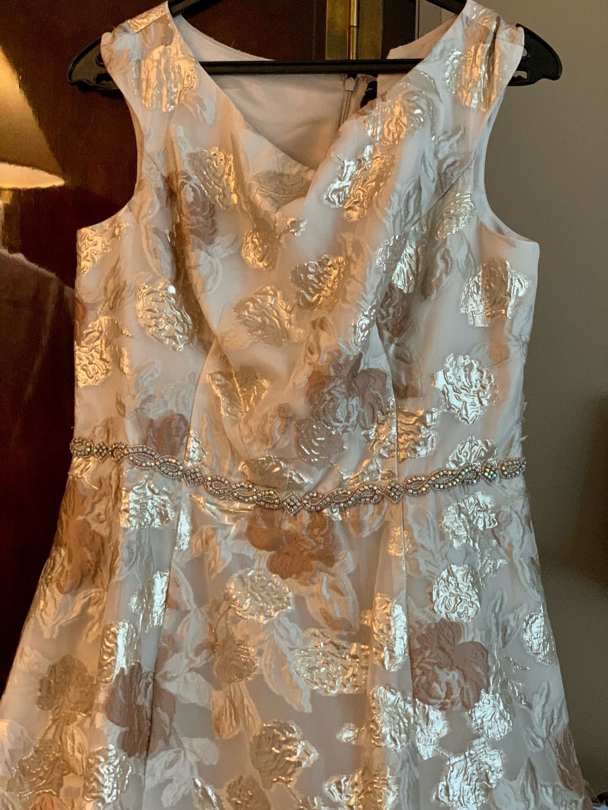 Cache Size 14 Rose Gold Dress With Train on Queenly