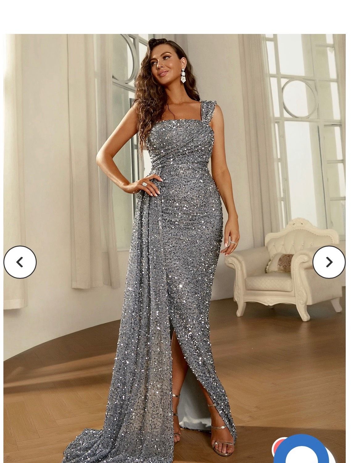 Plus Size 20 Prom Silver Floor Length Maxi on Queenly