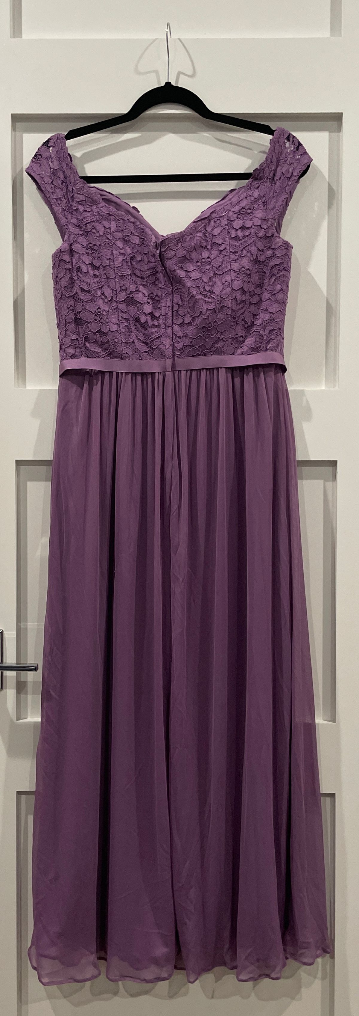 David's Bridal Size 10 Bridesmaid Purple Floor Length Maxi on Queenly
