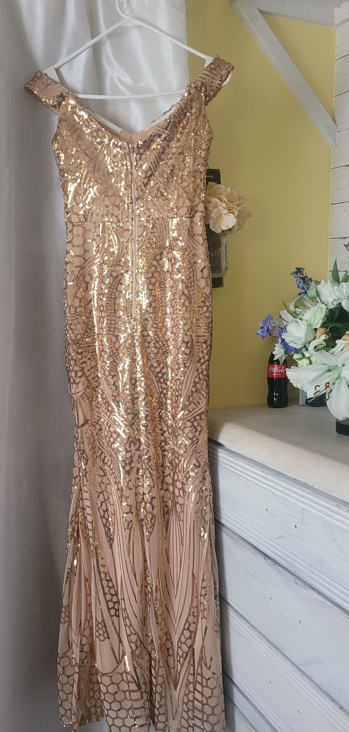 Size 0 Gold Mermaid Dress on Queenly