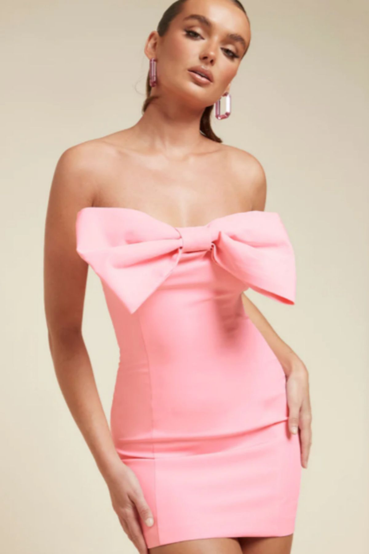 Style RN22-5205 Runaway The Label Size 6 Strapless Pink Cocktail Dress on Queenly