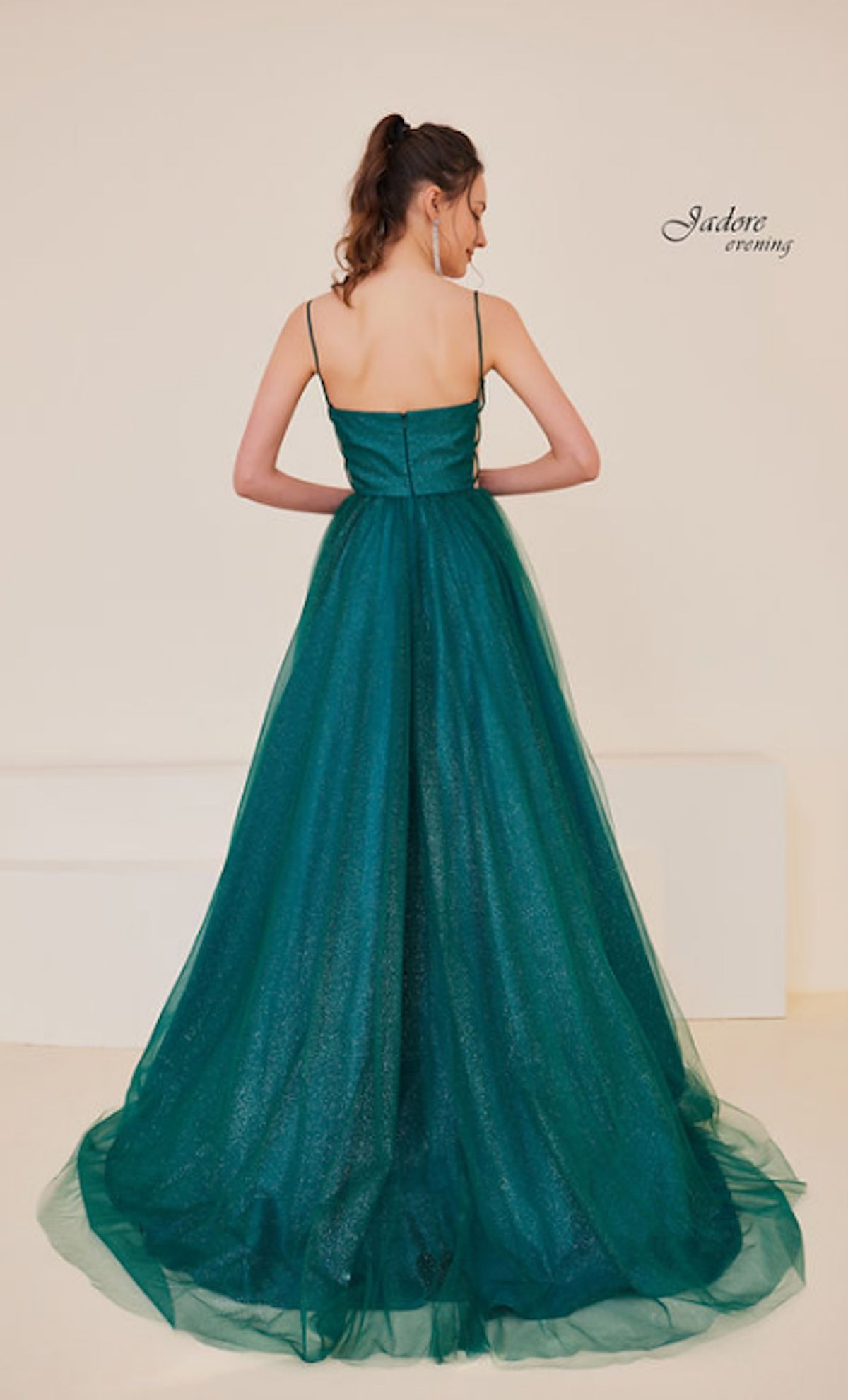 Style Justice Jadore Size 2 Prom Emerald Green Ball Gown on Queenly