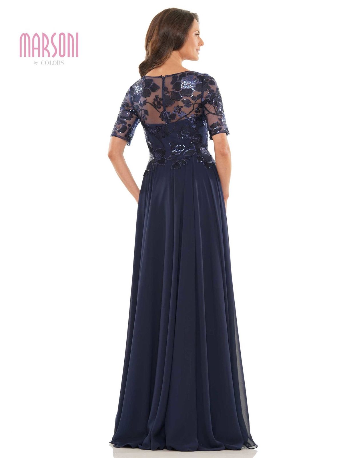 Style Miracle Plus Size 18 Navy Blue Floor Length Maxi on Queenly
