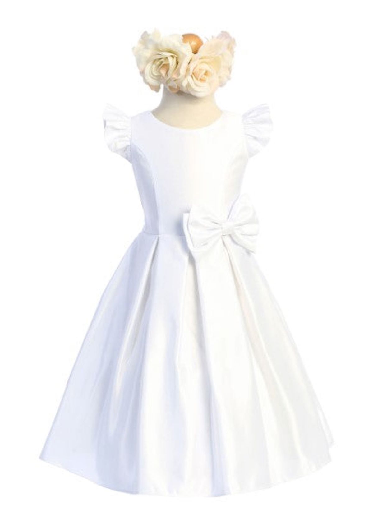 Style SK930 Sweet Kids Girls Size 14 White Cocktail Dress on Queenly