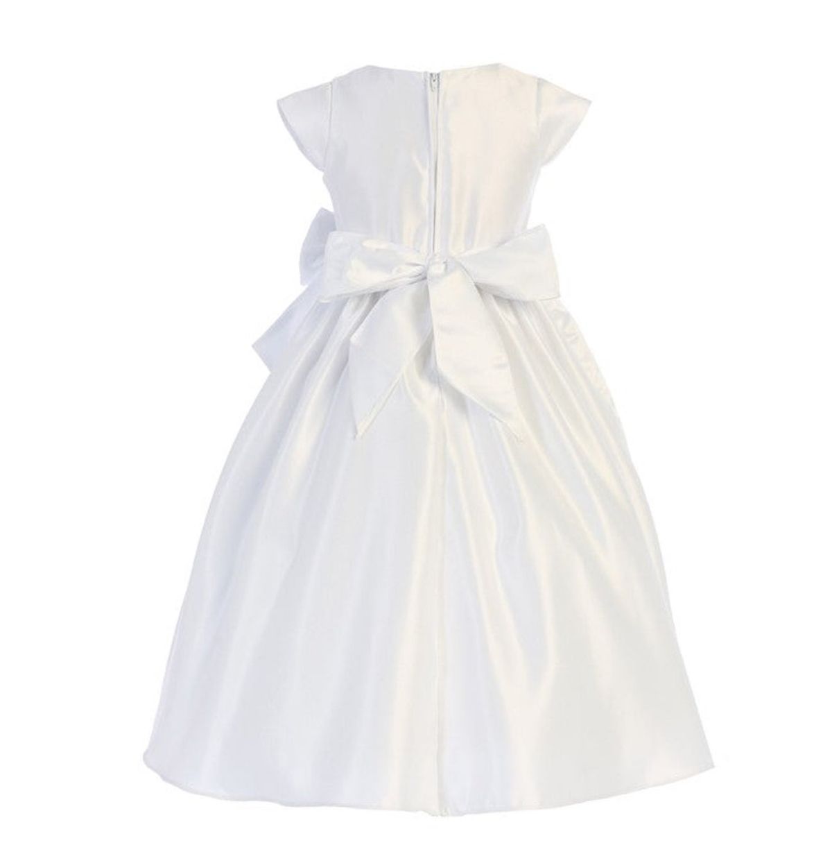 Style SK750 Sweet Kids Girls Size 8 White Ball Gown on Queenly
