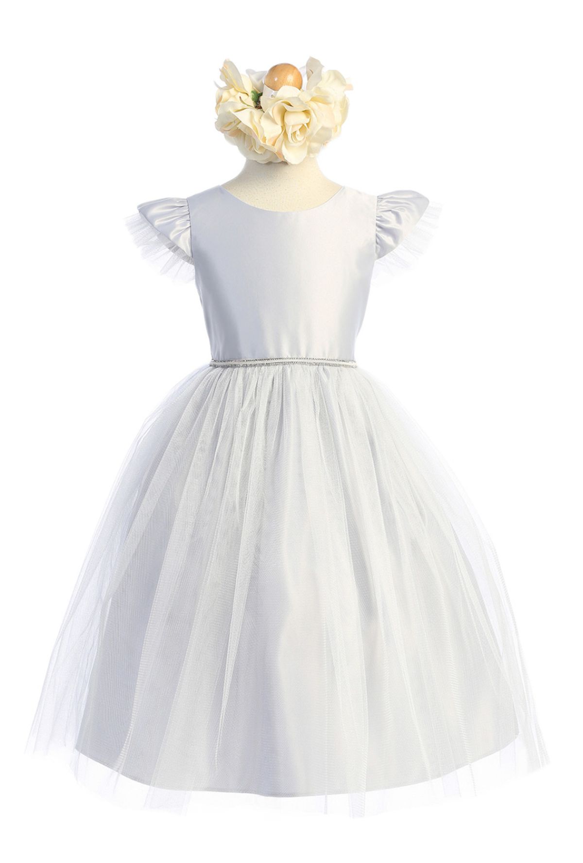 Style SK910 Sweet Kids Girls Size 8 White Cocktail Dress on Queenly