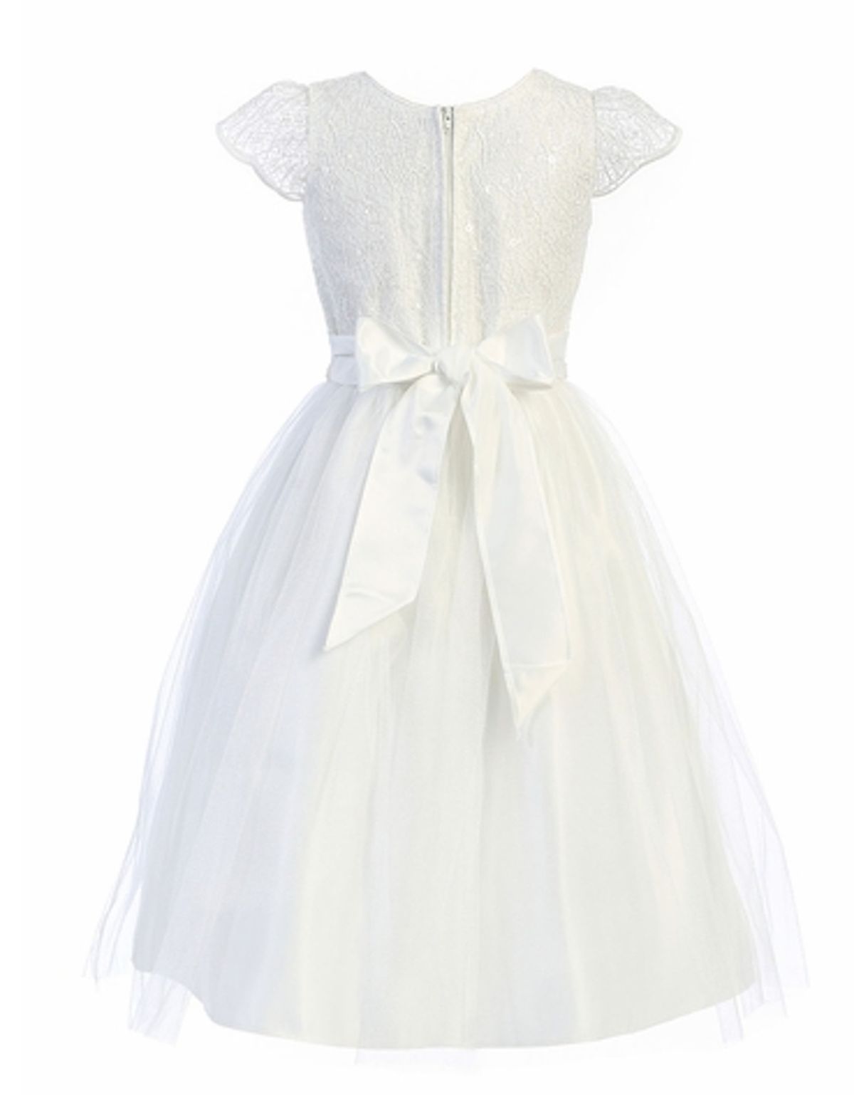 Style SK898 Sweet Kids Plus Size 16 White Cocktail Dress on Queenly