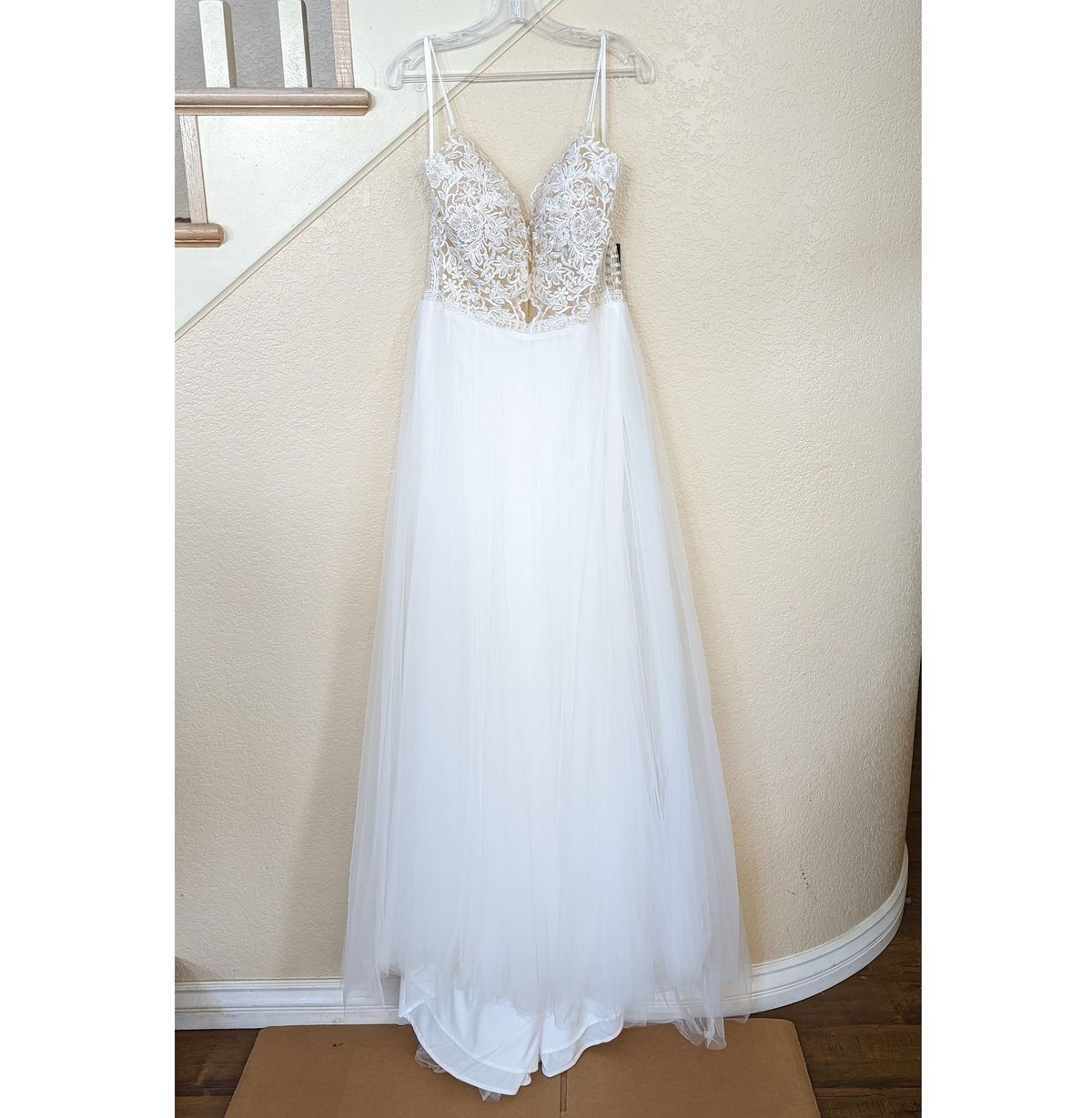 Bicici & Coty Size 14 Wedding Sequined White Ball Gown on Queenly