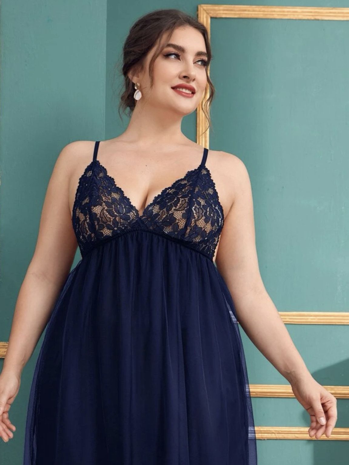 Plus Size 18 Blue A-line Dress on Queenly