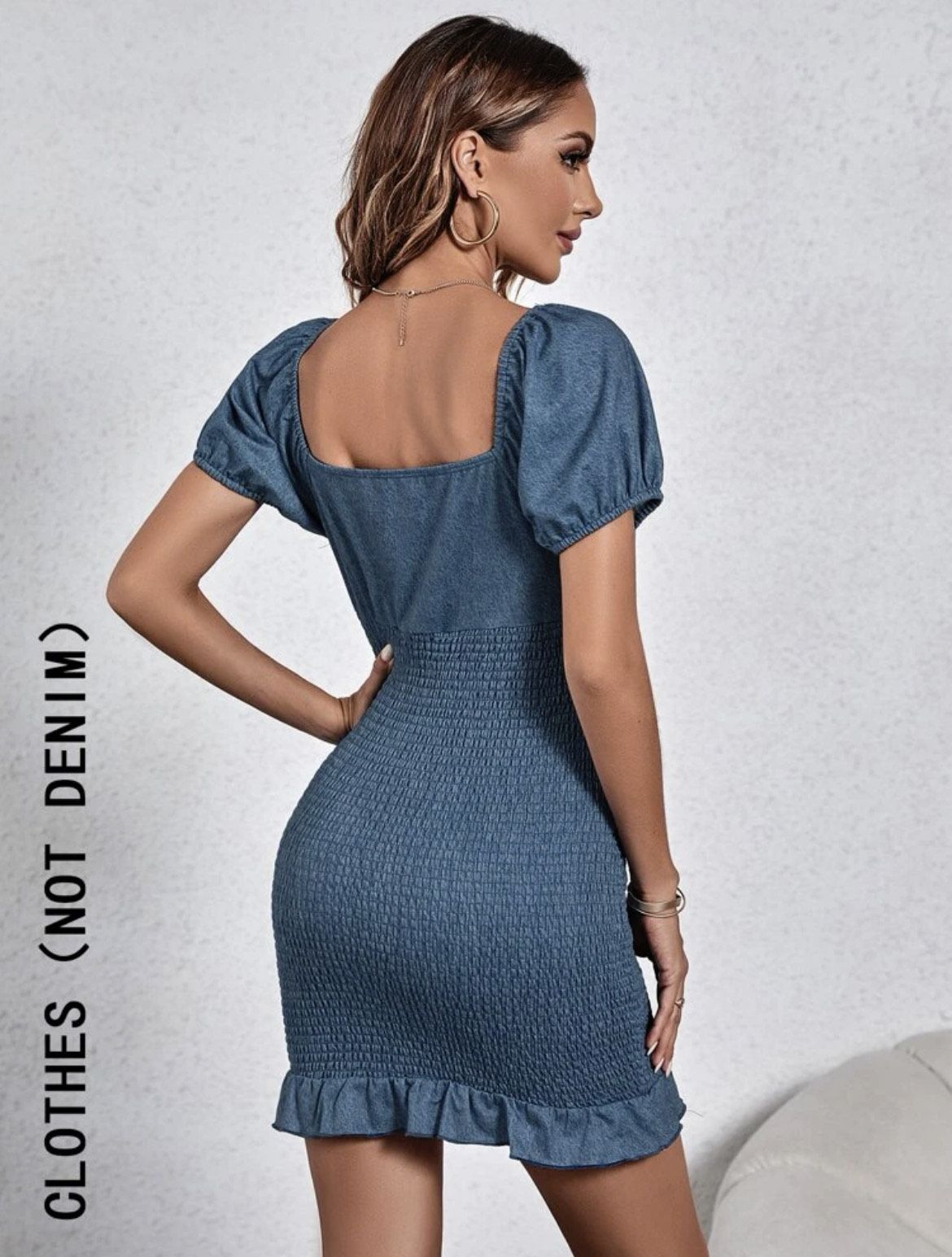 Shein Conforming Body Blue Dress Sz M (6) Prom Floor Length Formal