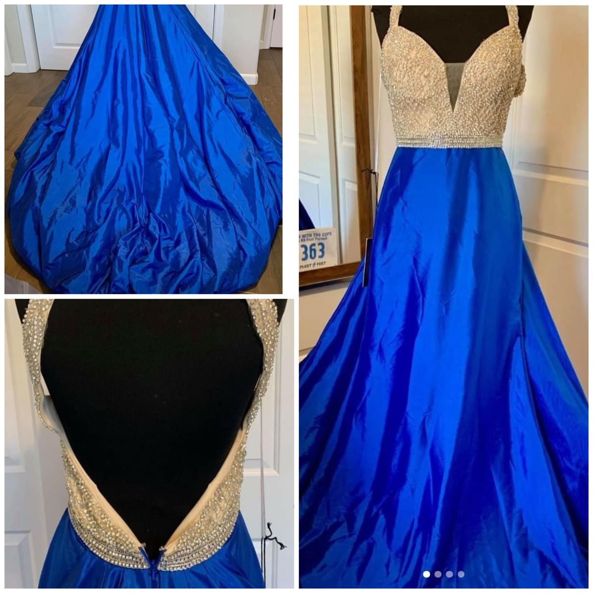 Mac Duggal Size 8 Royal Blue Ball Gown on Queenly