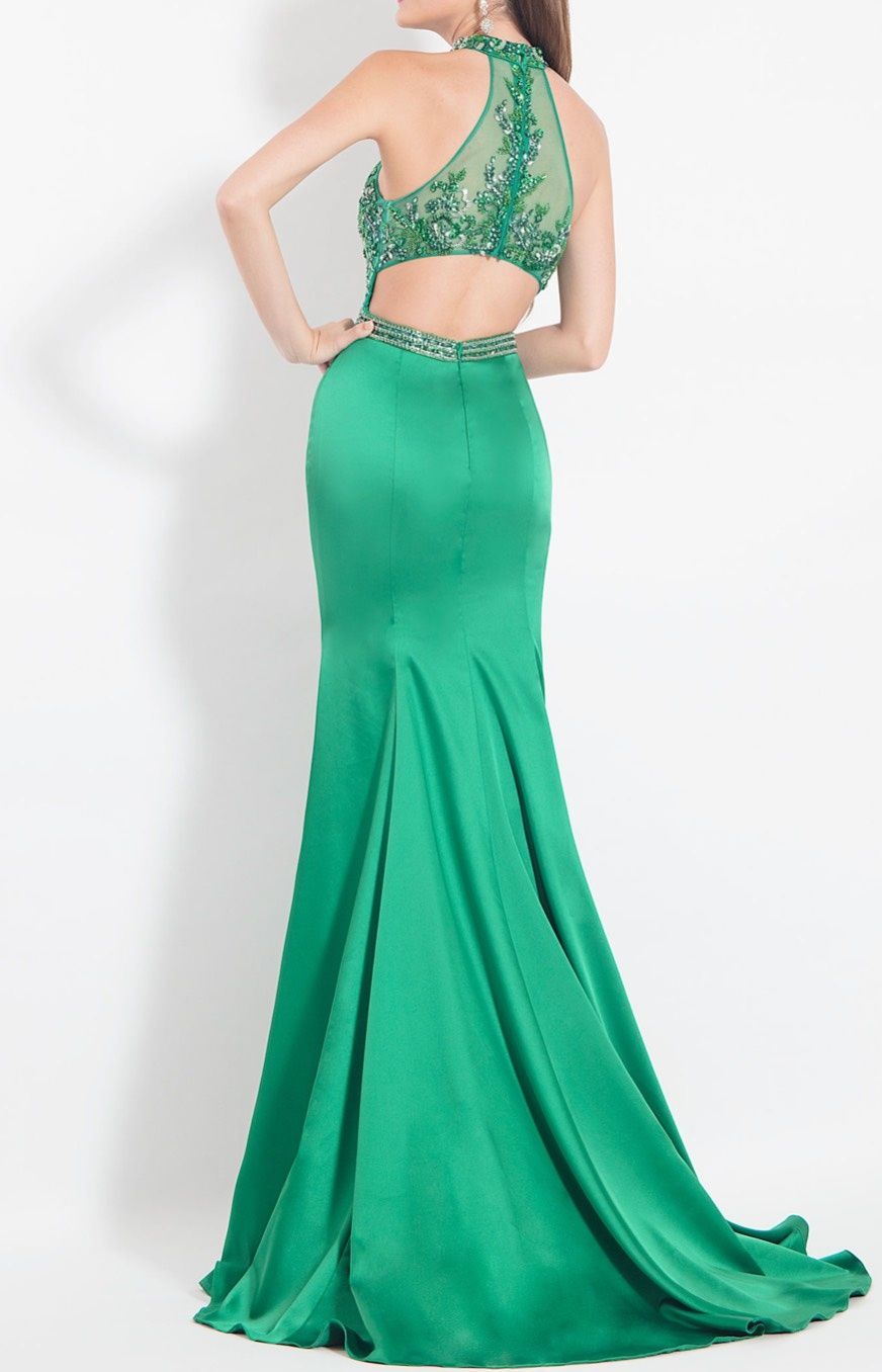 Mary’s Size 10 Pageant Green Mermaid Dress on Queenly