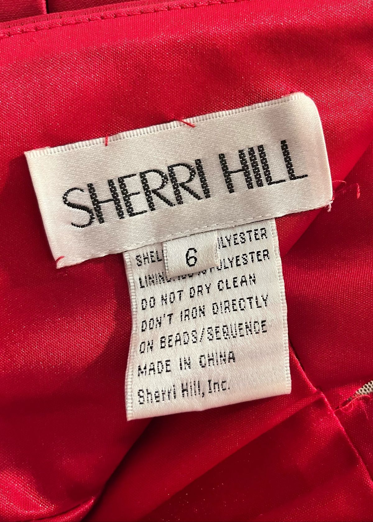Sherri Hill Size 6 Homecoming Halter Satin Red Cocktail Dress on Queenly
