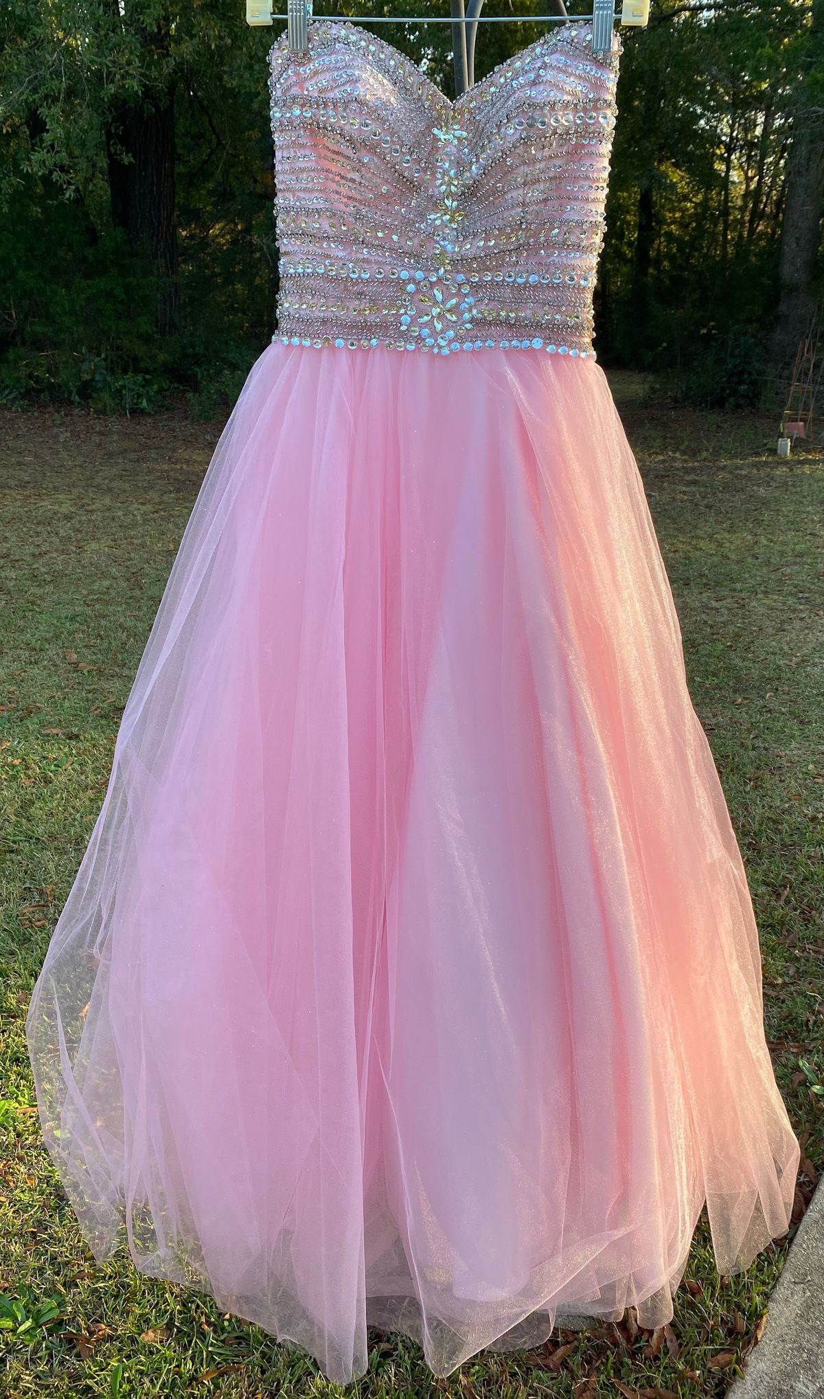 Tiffany Designs Size 4 Prom Pink Ball Gown on Queenly