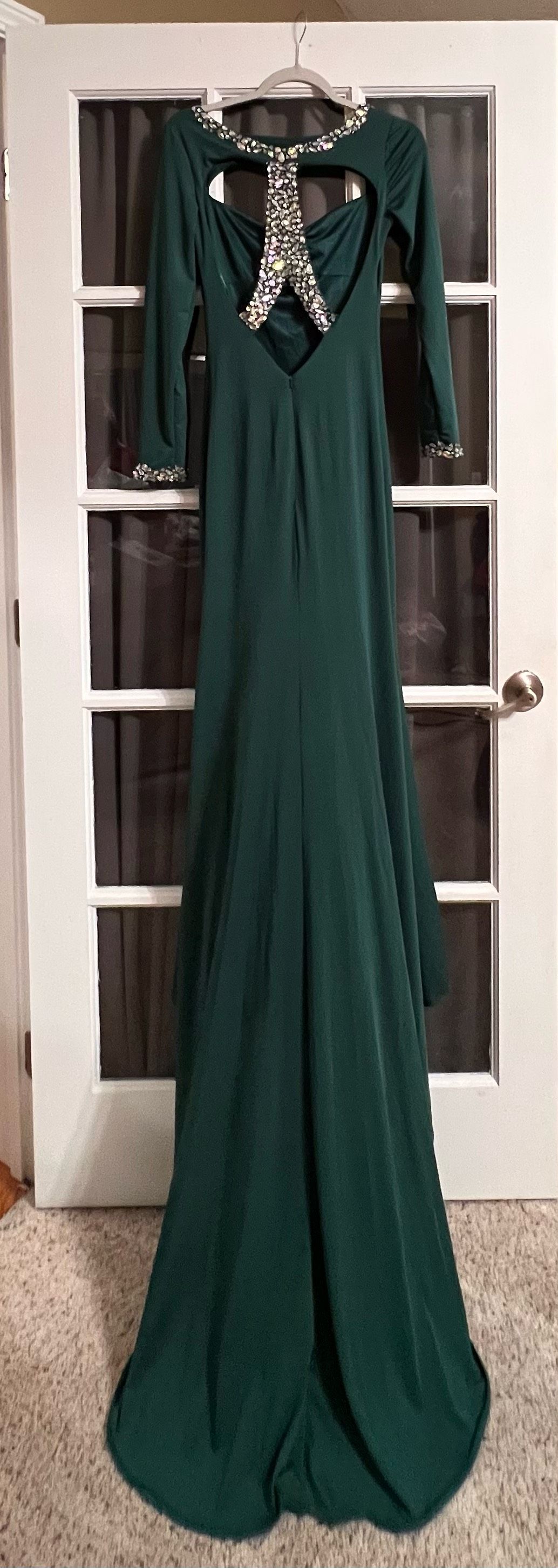 Size 2 Pageant Green Floor Length Maxi on Queenly
