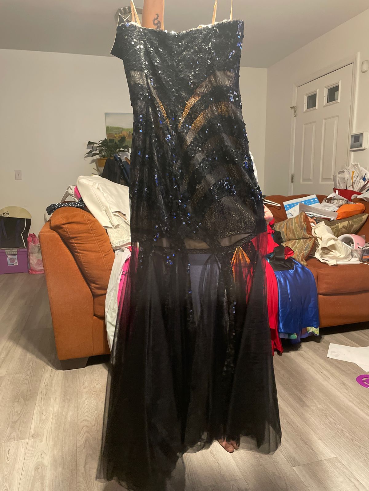 Size 12 Prom Black Mermaid Dress on Queenly