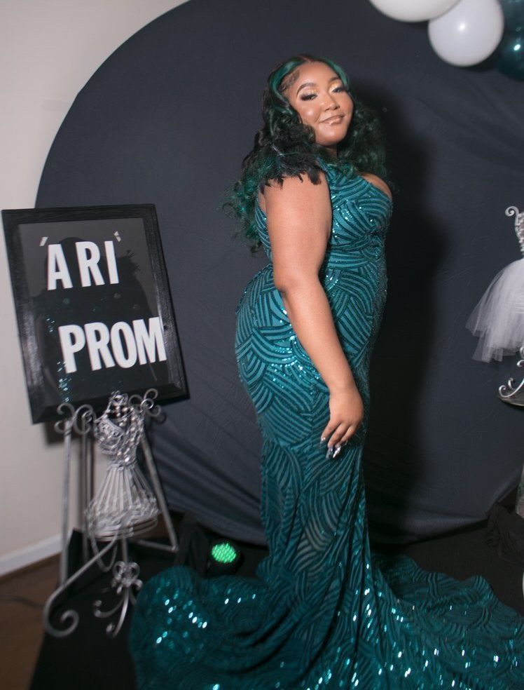 Plus Size 16 Prom Green Mermaid Dress on Queenly