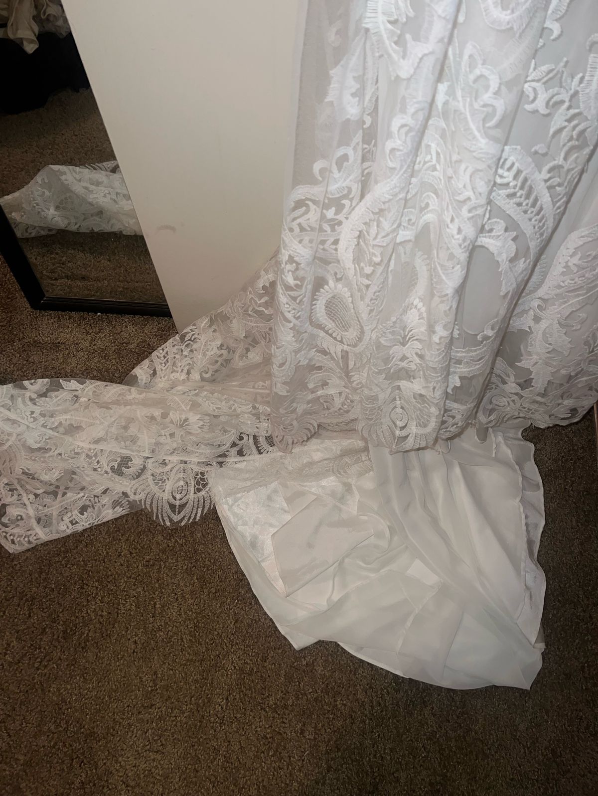 Size 14 Wedding Lace White Dress With Train on Queenly