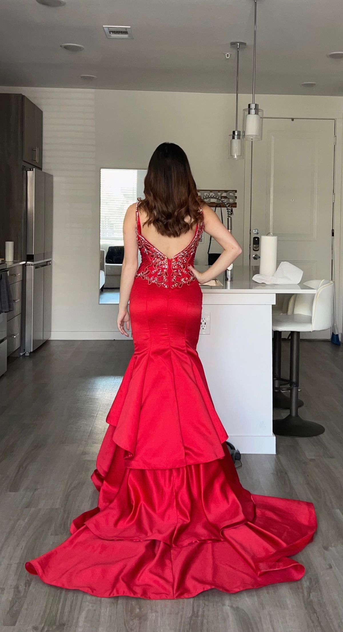 Panoply Size 2 Prom Red Mermaid Dress on Queenly