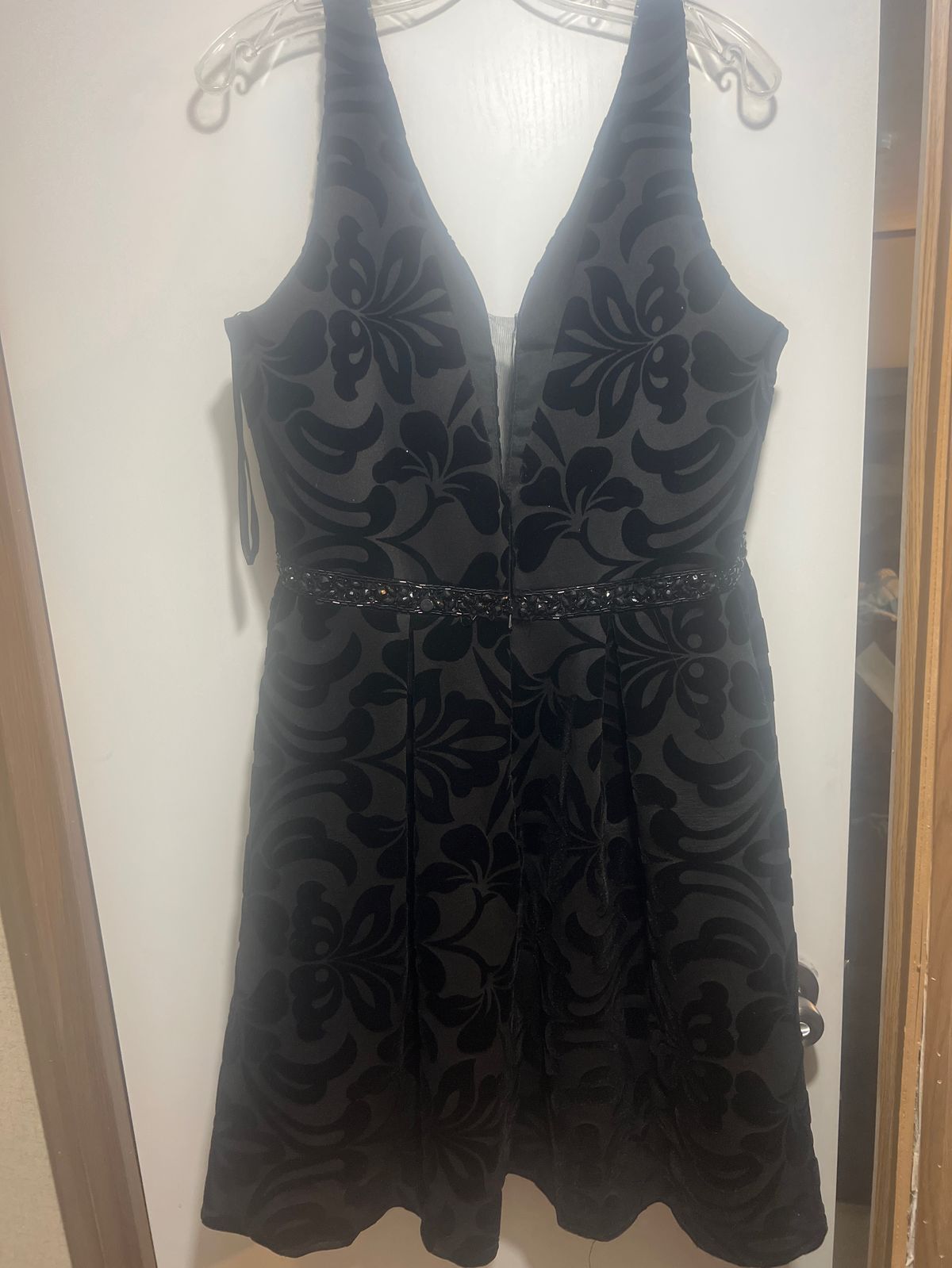 Plus Size 24 Prom Black A-line Dress on Queenly