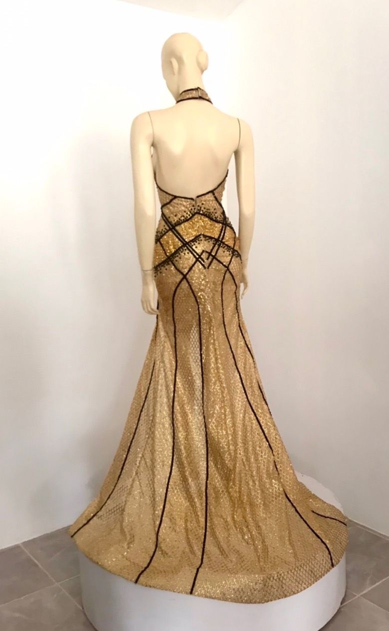 Siranan Thailand Size 0 Gold Side Slit Dress on Queenly