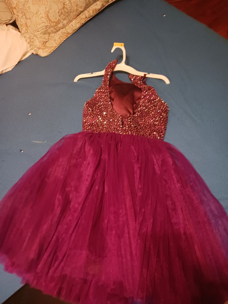 Size 12 Sequined Purple Cocktail Dress on Queenly