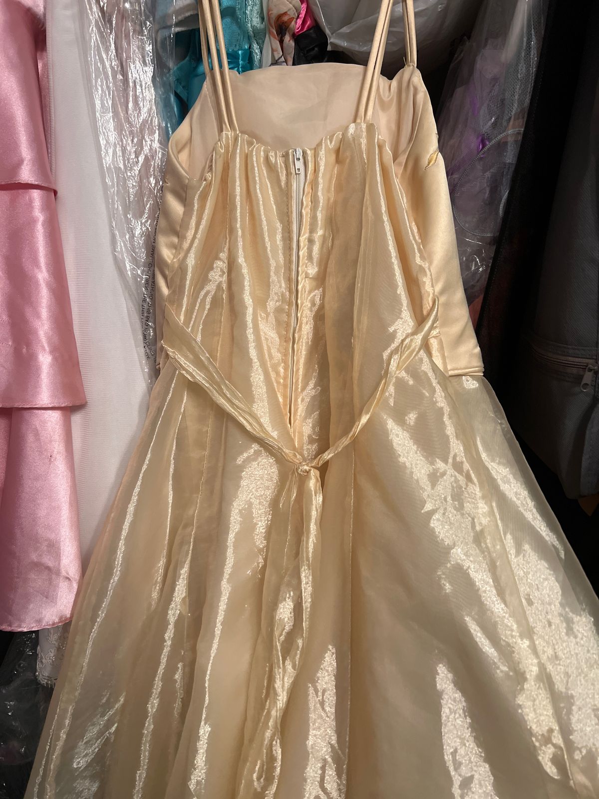 Kids Time Girls Size 10 Wedding Guest Yellow Ball Gown on Queenly
