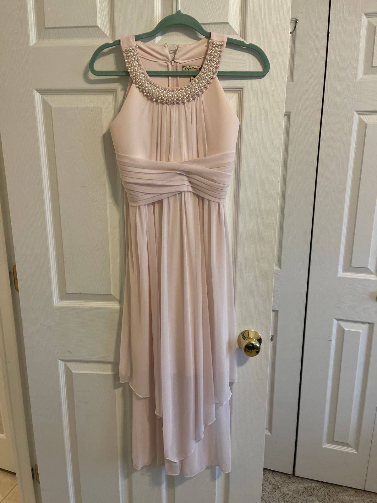 Speechless Girls Size 14 Bridesmaid Pink Cocktail Dress on Queenly