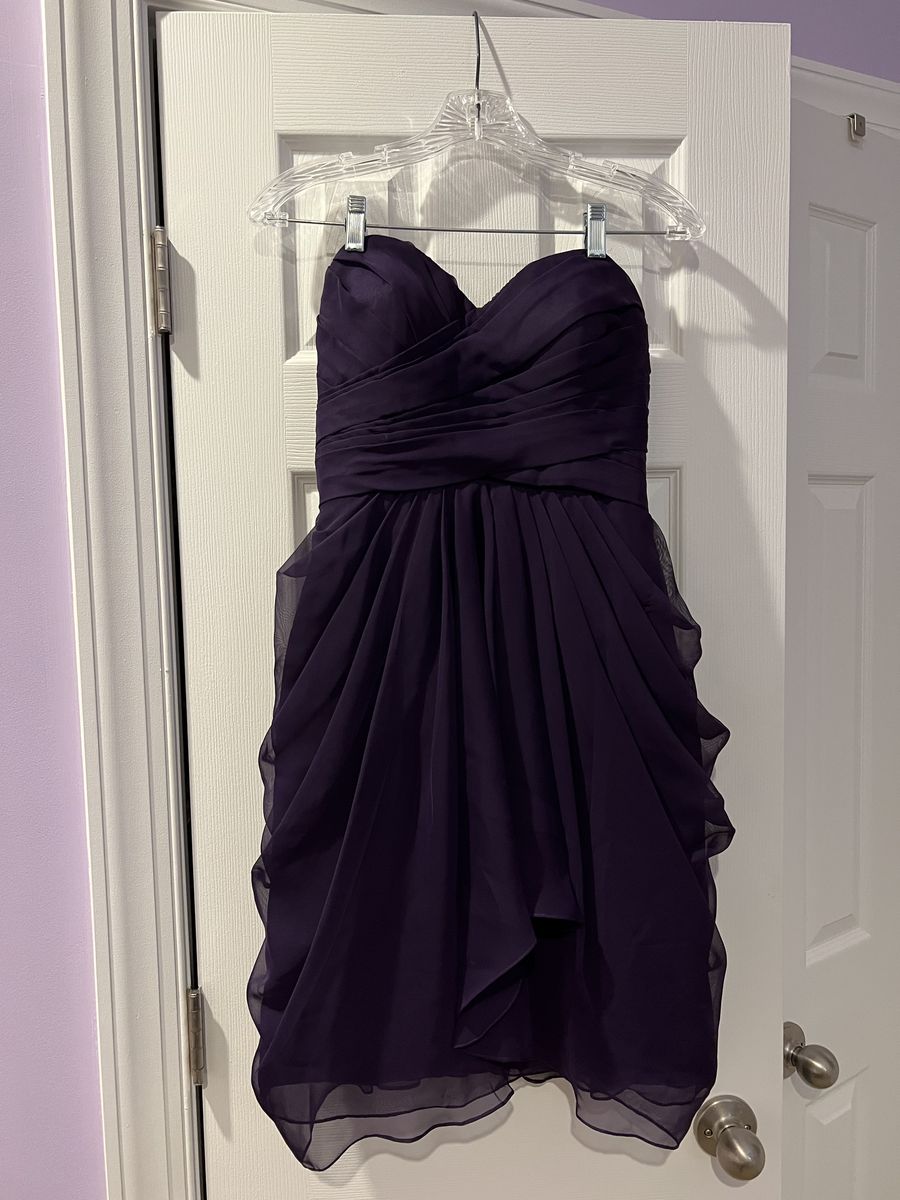 Size 4 Prom Strapless Purple Cocktail Dress on Queenly