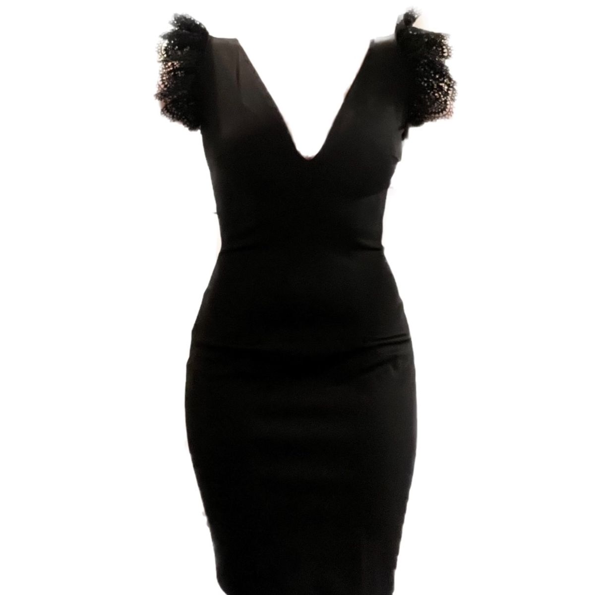 Size 4 Homecoming Lace Black Cocktail Dress on Queenly