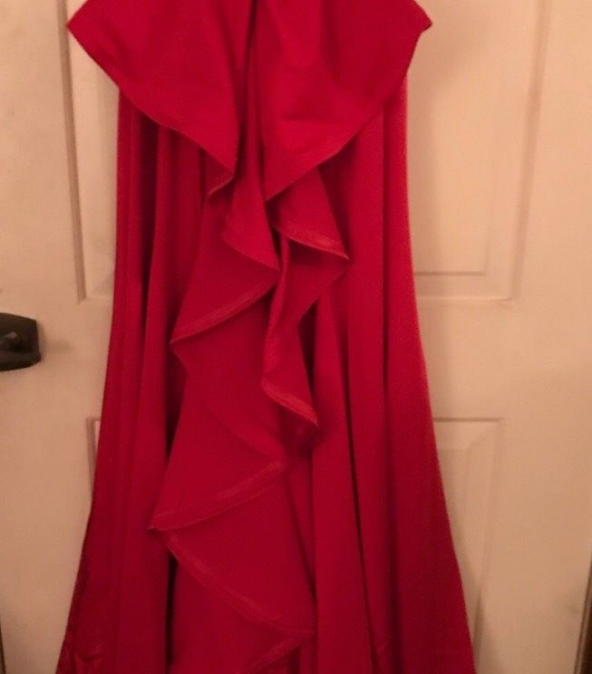 NOX Size 12 Pageant Red Mermaid Dress on Queenly
